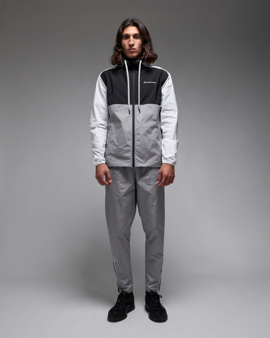 Pantalon de survêtement Running Serramont Thermodrive - Gris/Blanc/Noir