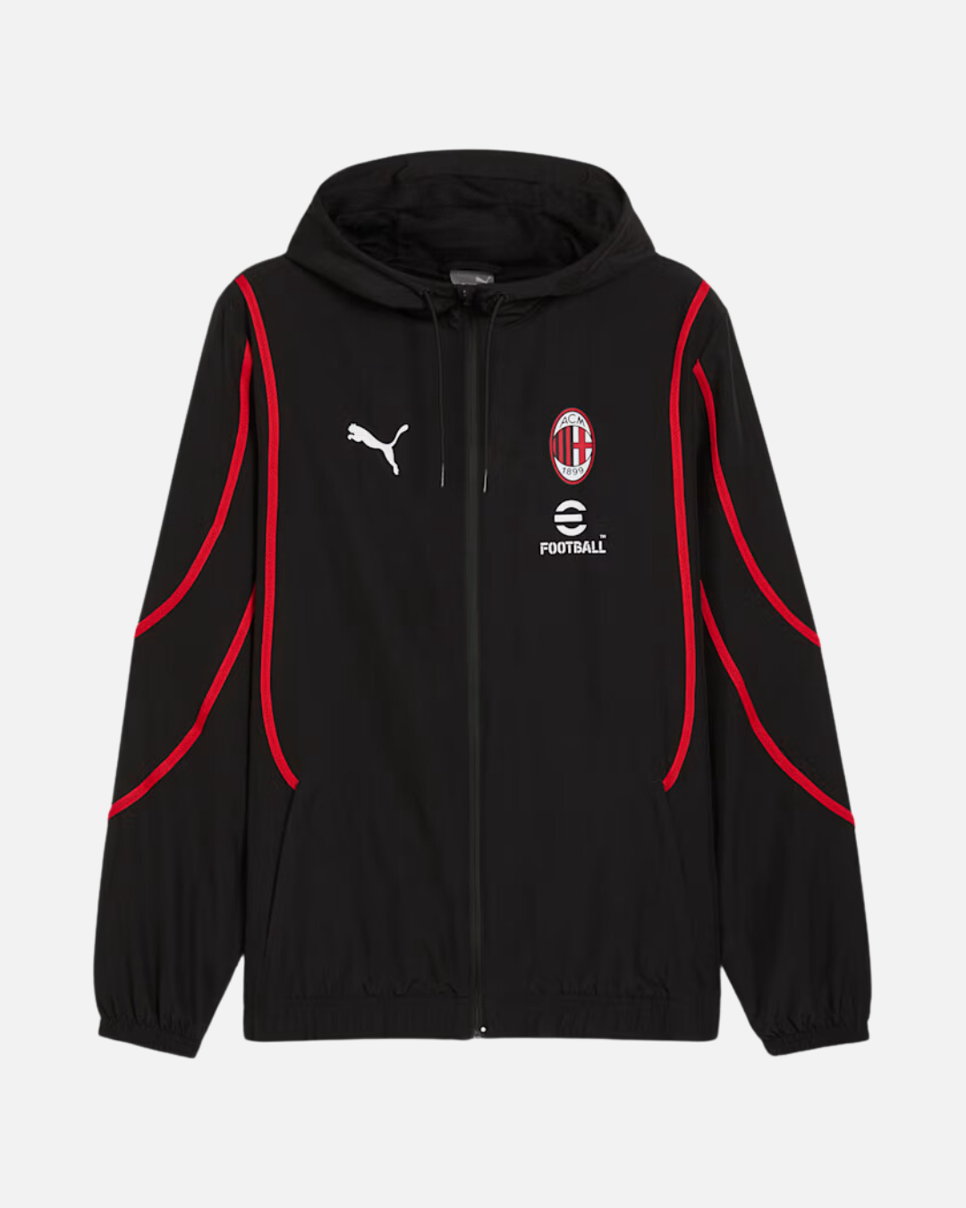 Veste de survêtement AC Milan 2024/2025 - Rouge/Noir