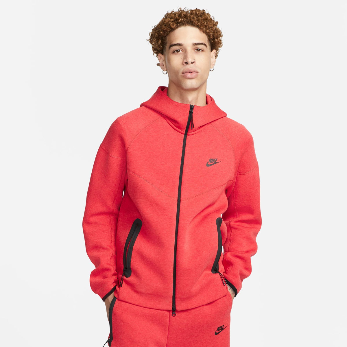 Veste Nike Tech Fleece Windrunner - Rouge