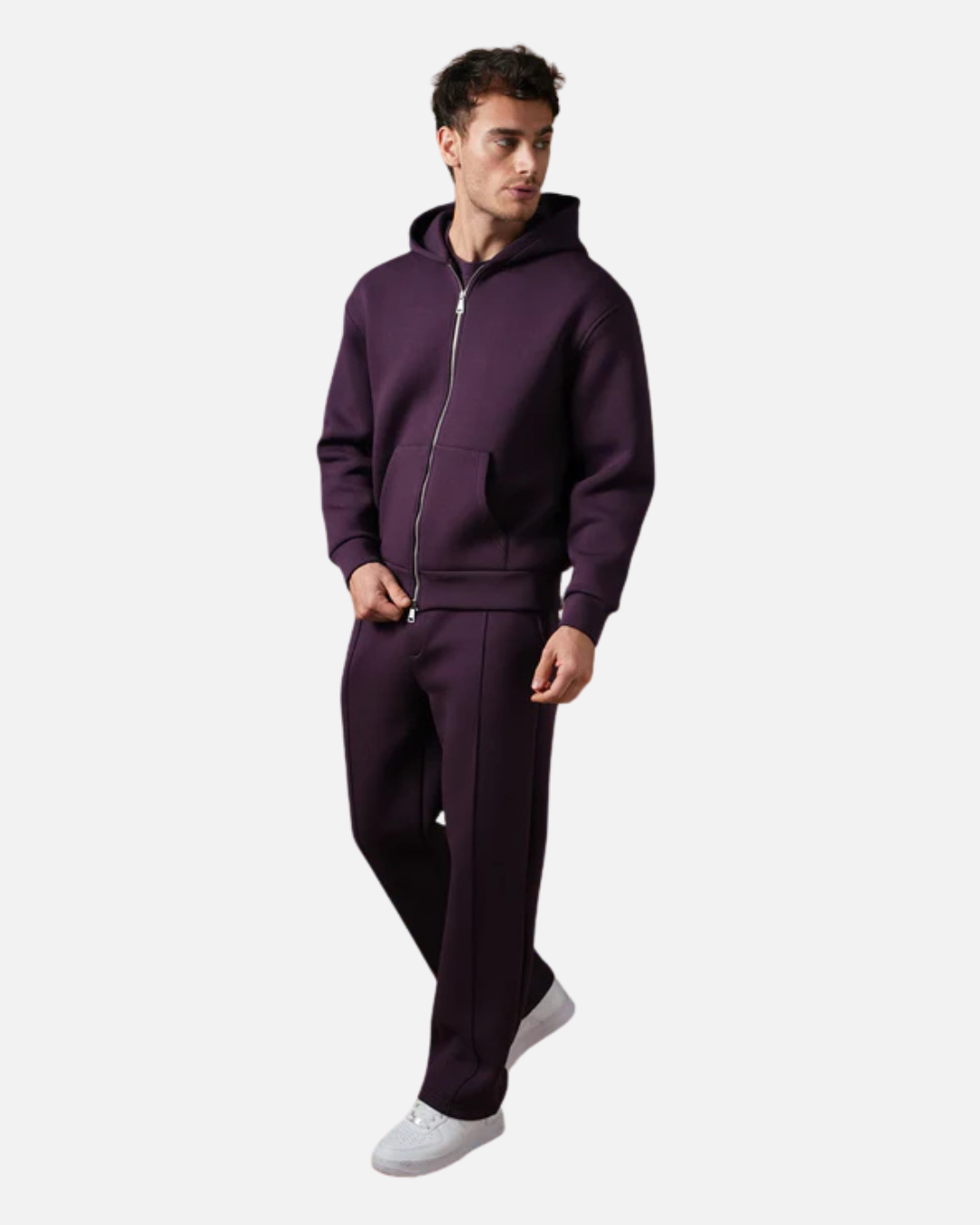 Survetement Basic à Capuche Zip - Violet