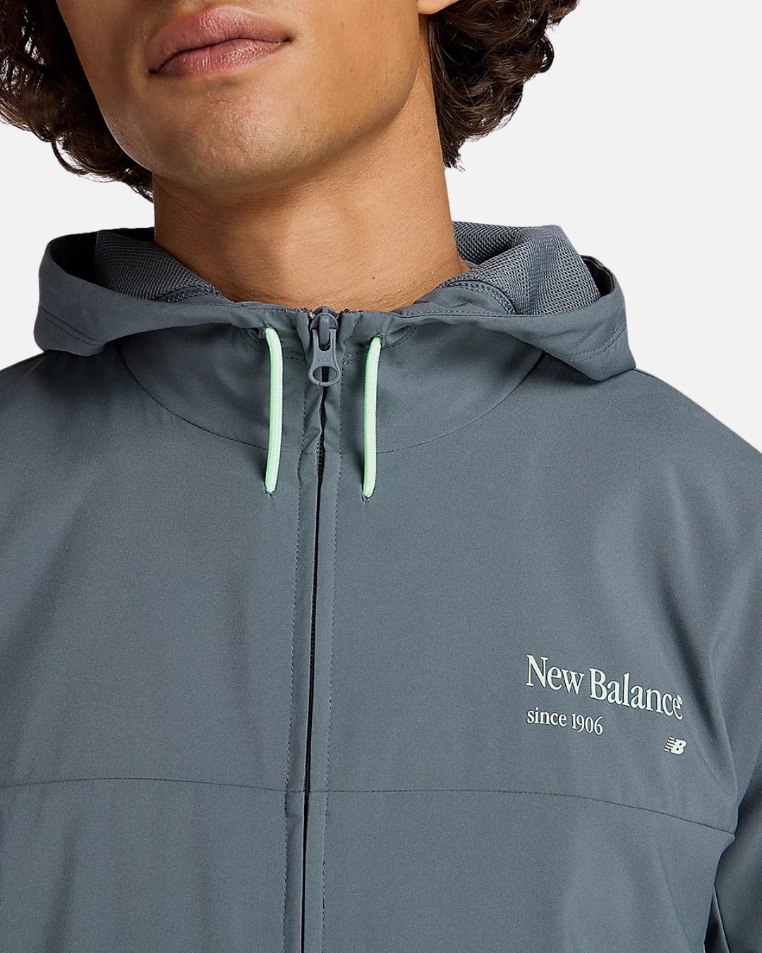 Veste à capuche New Balance Reimagined Woven - Gris