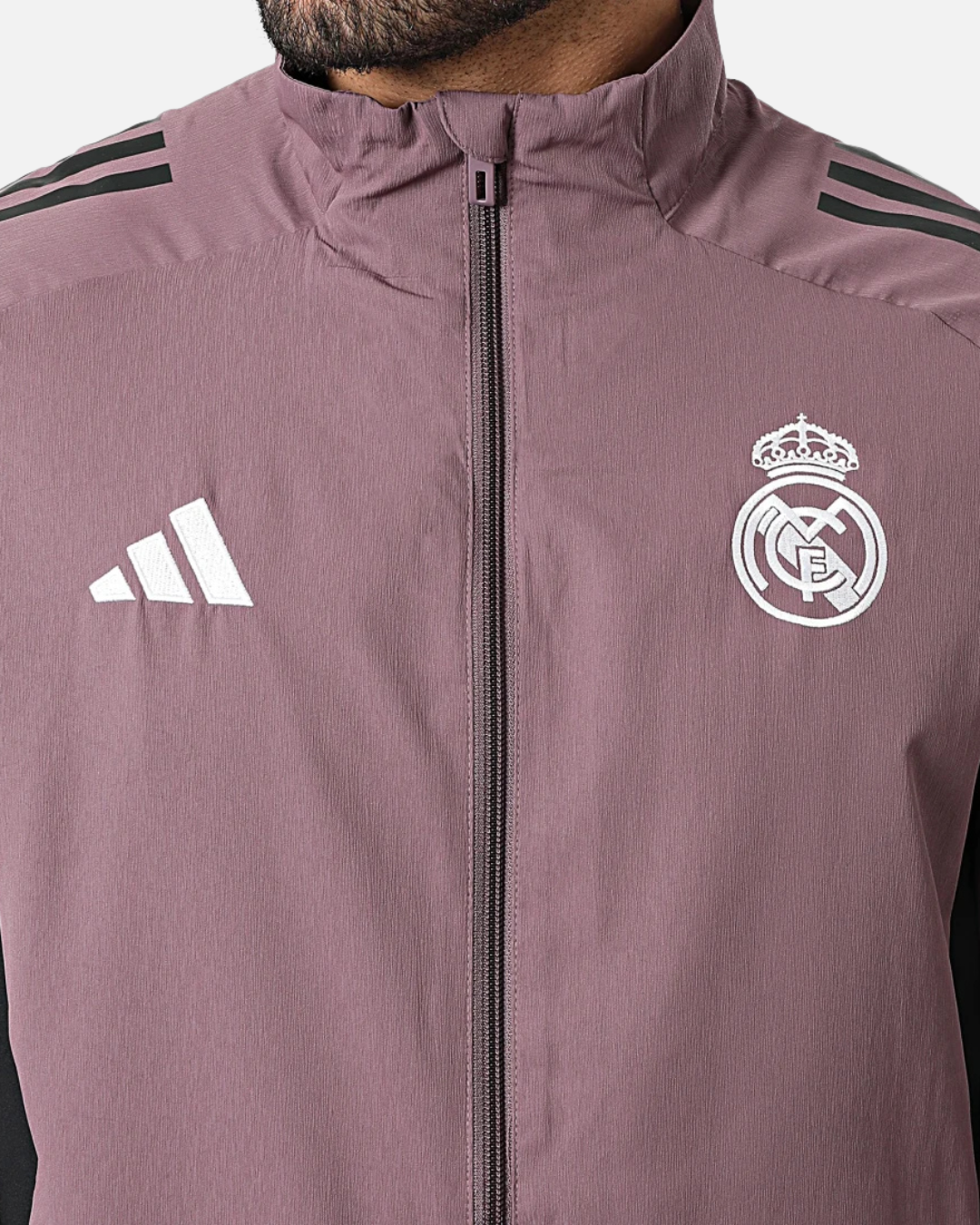 Veste de survêtement Real Madrid 2026 - Noir/Rose