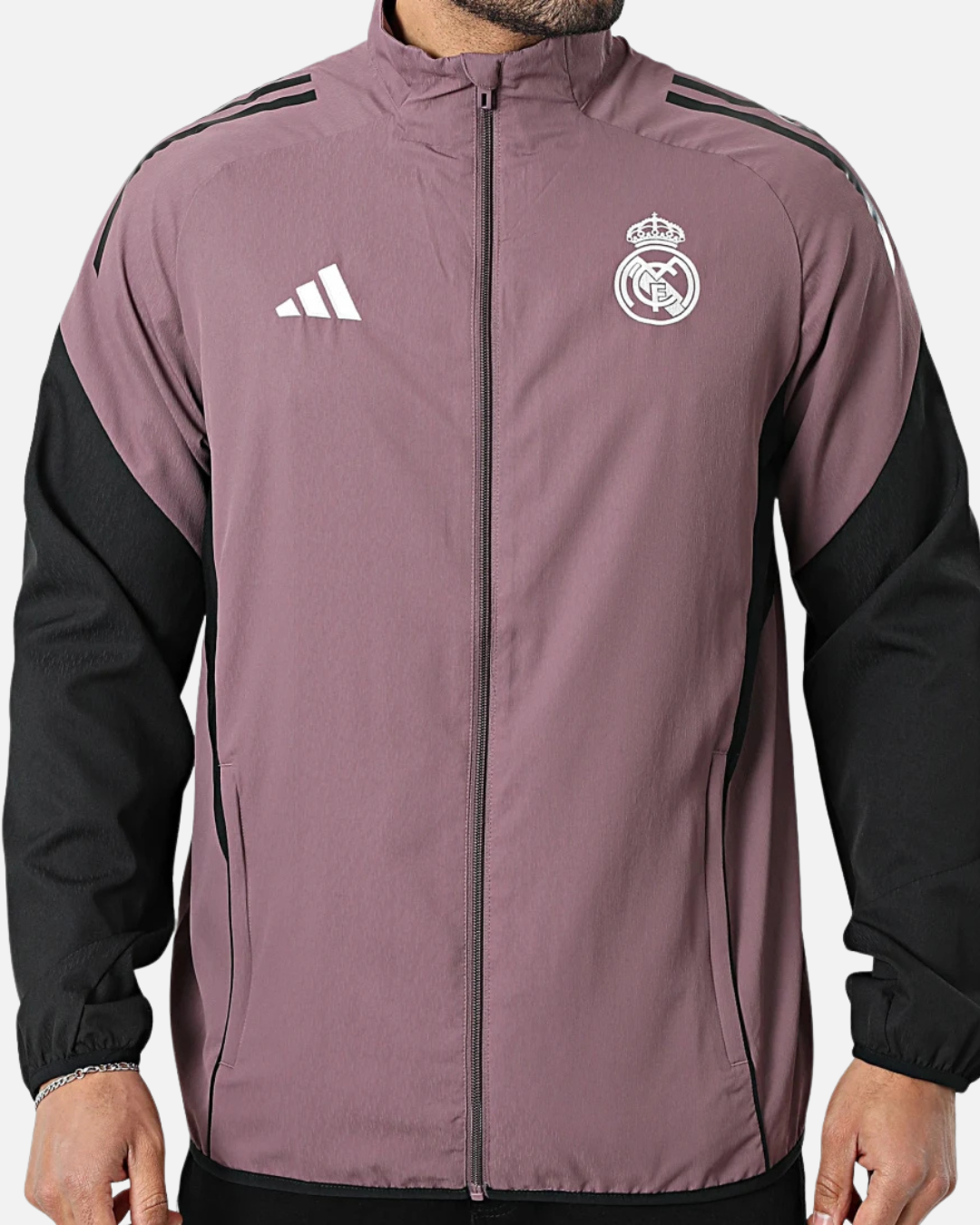 Veste de survêtement Real Madrid 2026 - Noir/Rose