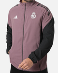 Veste de survêtement Real Madrid 2026 - Noir/Rose