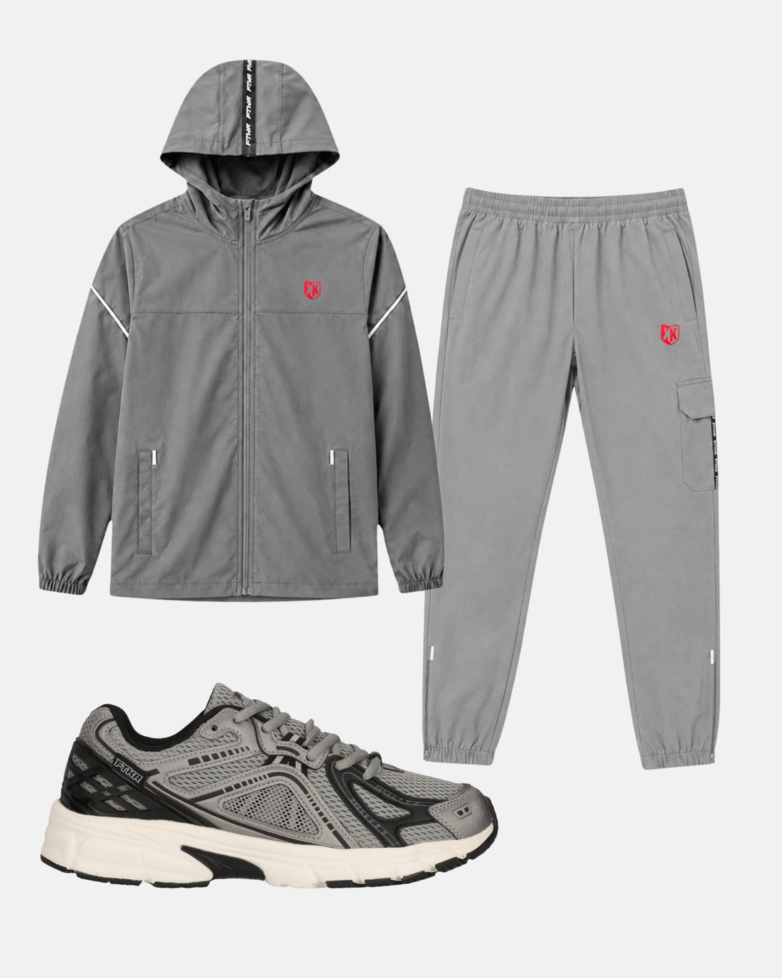 Pack Survêtement FK Wind Gris + Baskets FTKR 1000 Gris/Noir