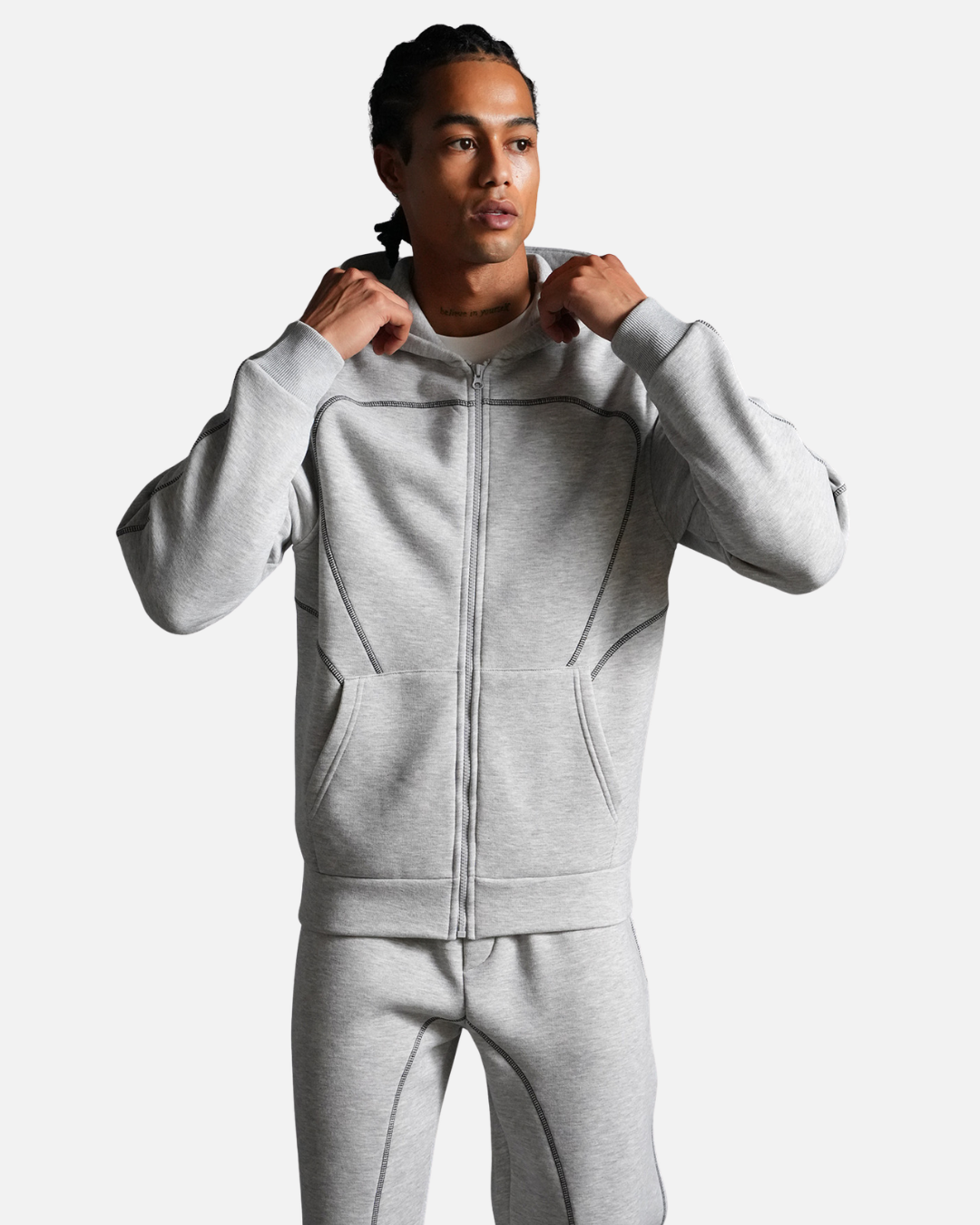 Survêtement Basic Homme Oversize - Gris
