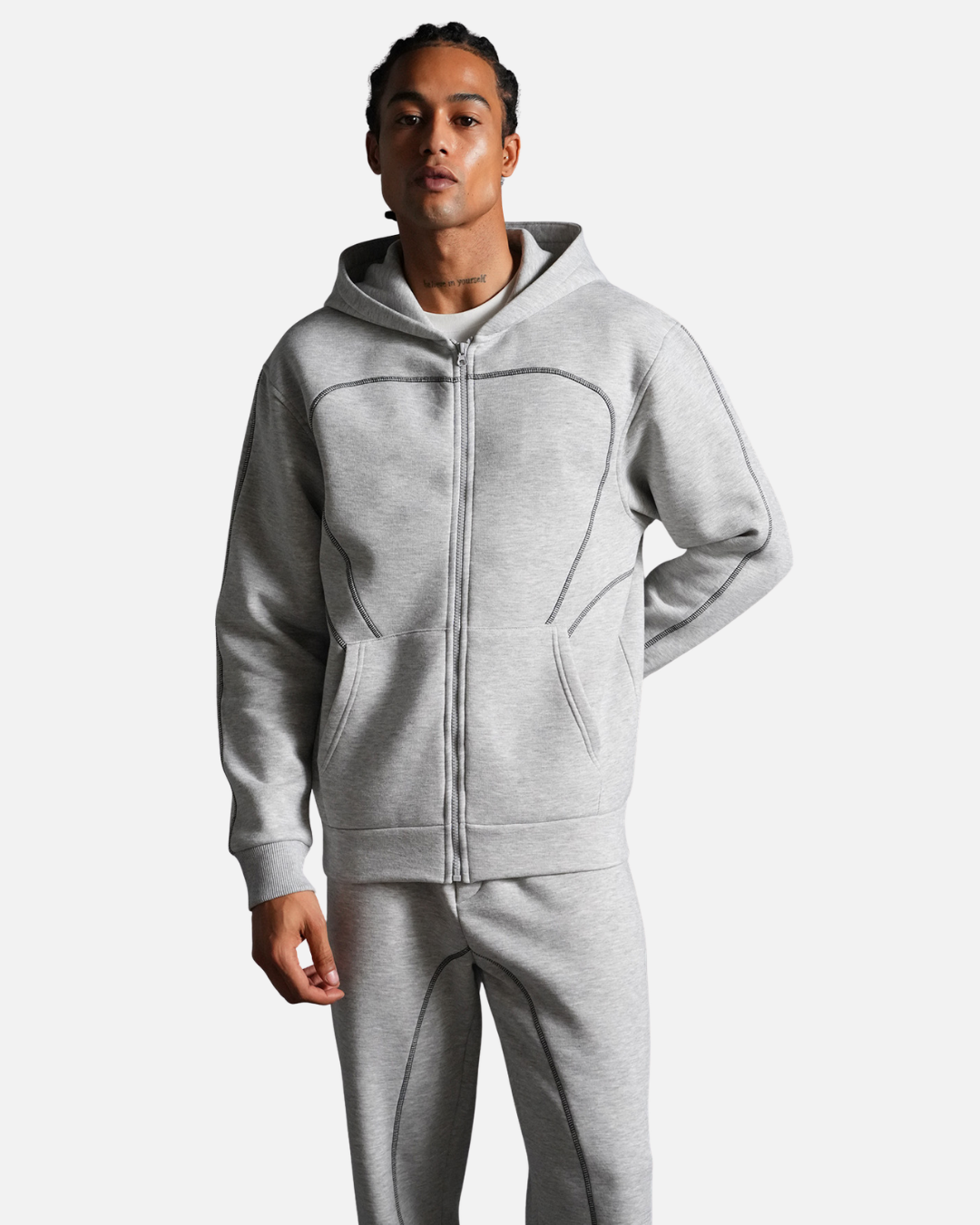 Survêtement Basic Homme Oversize - Gris