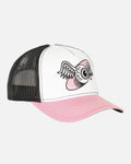 Casquette Von Dutch Broderie Oeil - Blanc/Rose/Noir