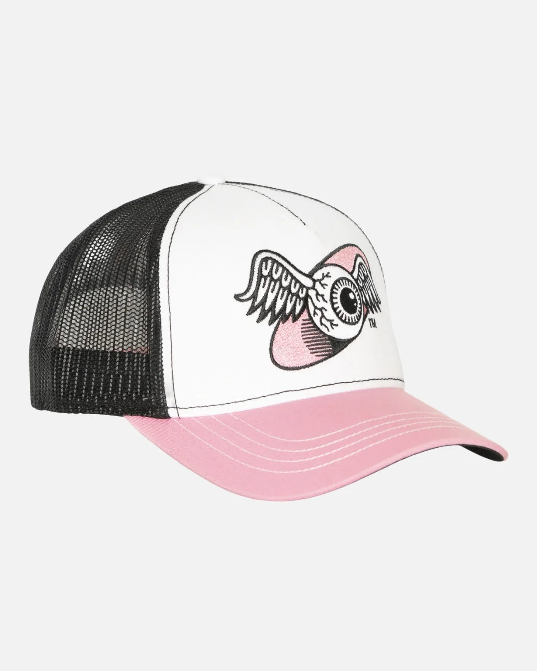 Casquette Von Dutch Broderie Oeil - Blanc/Rose/Noir