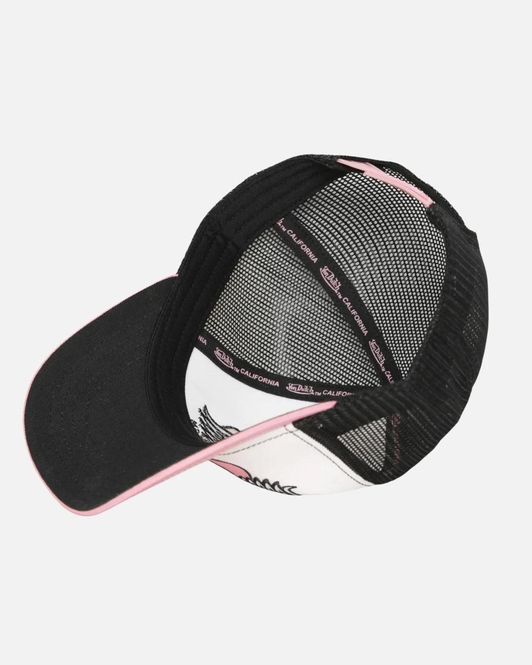 Casquette Von Dutch Broderie Oeil - Blanc/Rose/Noir