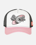 Casquette Von Dutch Broderie Oeil - Blanc/Rose/Noir