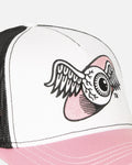 Casquette Von Dutch Broderie Oeil - Blanc/Rose/Noir