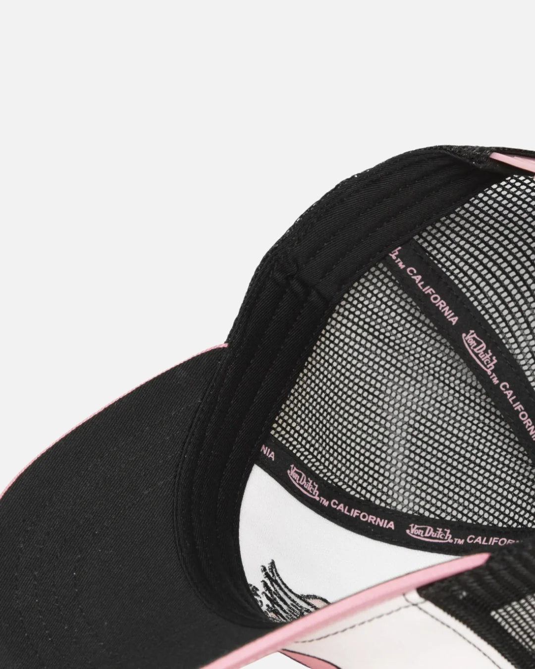 Casquette Von Dutch Broderie Oeil - Blanc/Rose/Noir