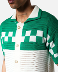 Ensemble Homme Maille Crochet - Blanc/Vert