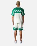 Ensemble Homme Maille Crochet - Blanc/Vert