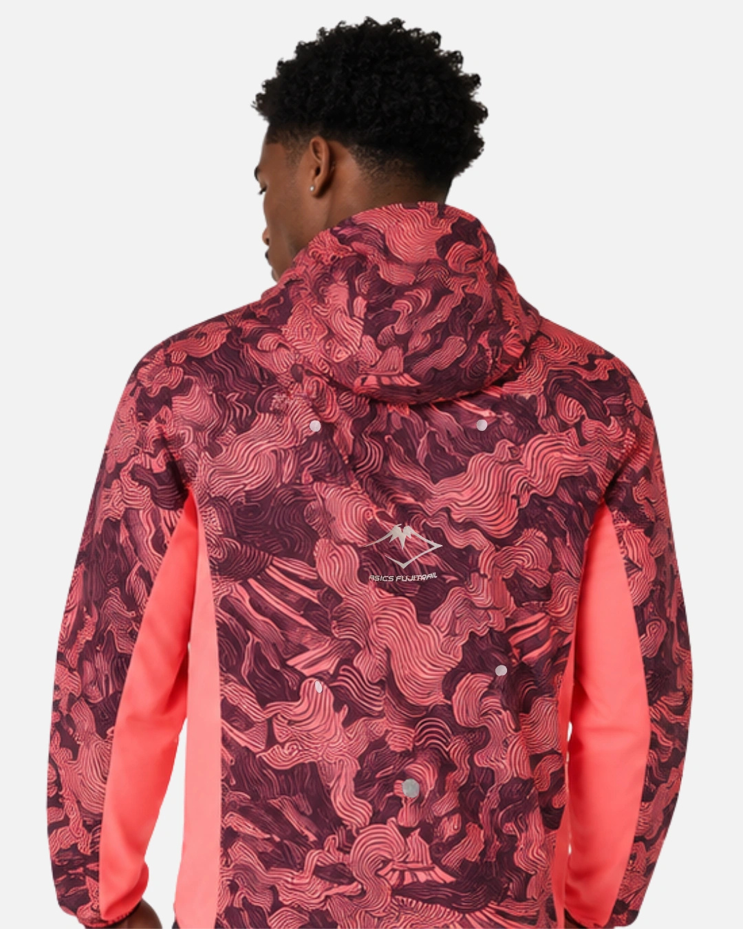 Veste Asics Fujitrail packable - Rouge