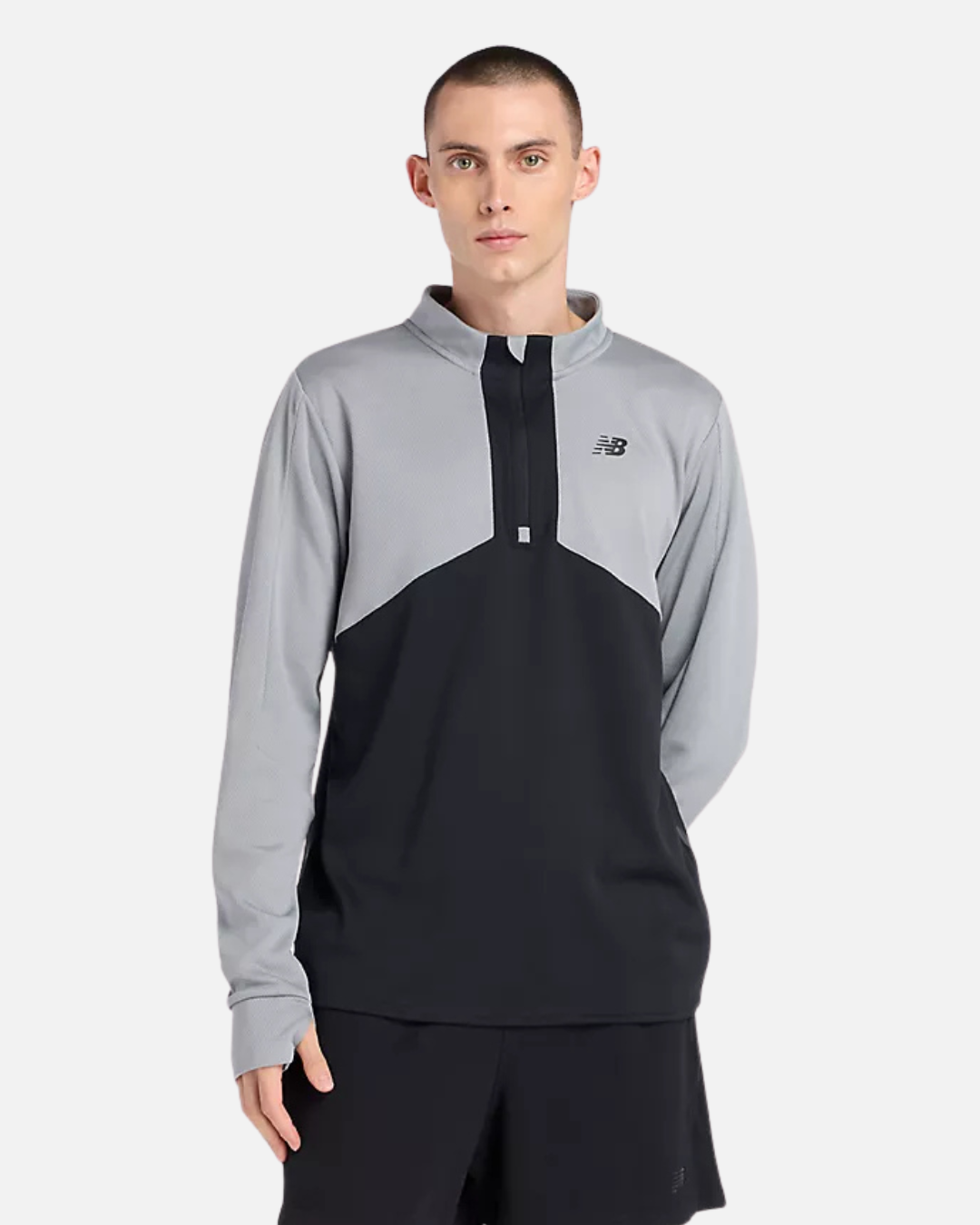 Haut 1/4 zip New Balance Utility Knit - Noir/Gris