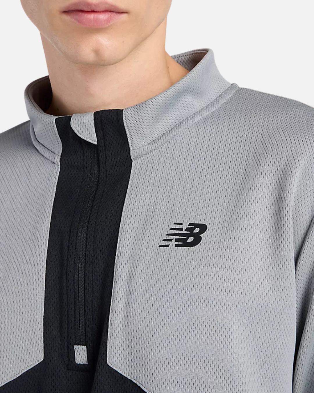 Haut 1/4 zip New Balance Utility Knit - Noir/Gris