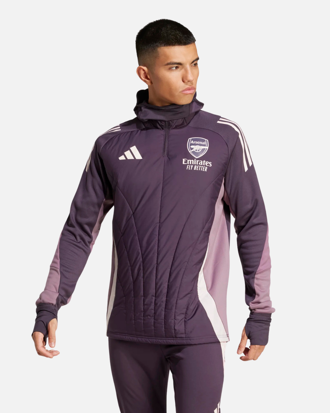 Veste Arsenal 2024/2025 cagoule intégrée - Violet/Rose