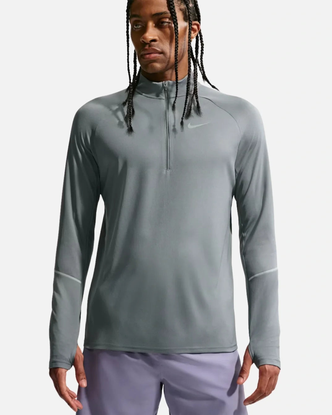 Haut de running à demi-zip Nike Miler Dri-FIT - Gris