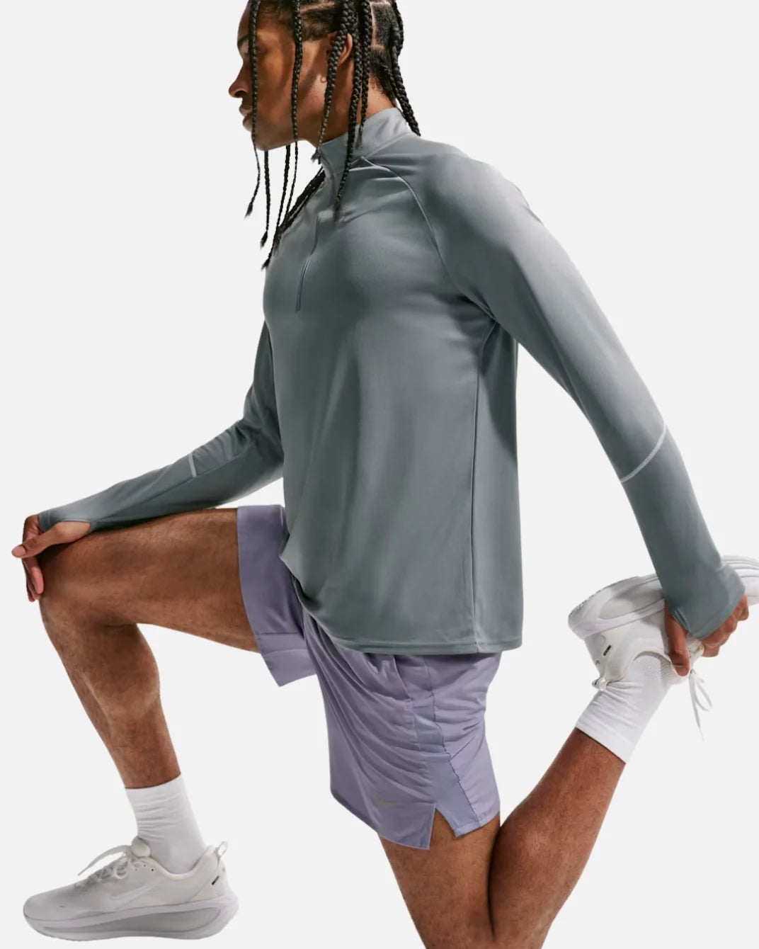 Haut de running à demi-zip Nike Miler Dri-FIT - Gris