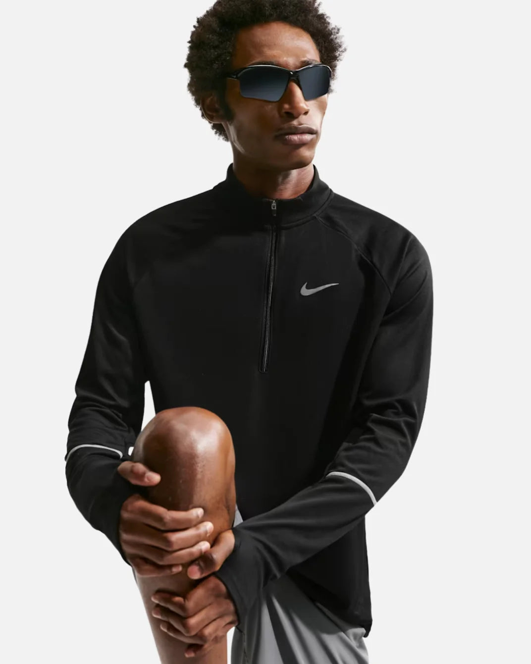 Haut de running à demi-zip Nike Miler Dri-FIT - Noir