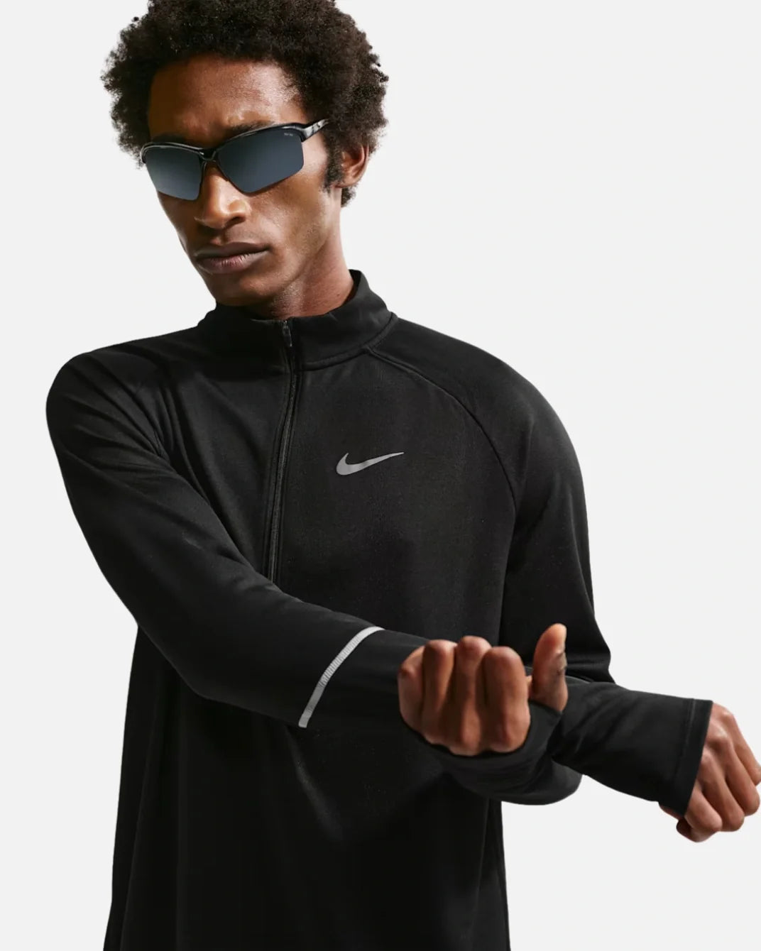Haut de running à demi-zip Nike Miler Dri-FIT - Noir