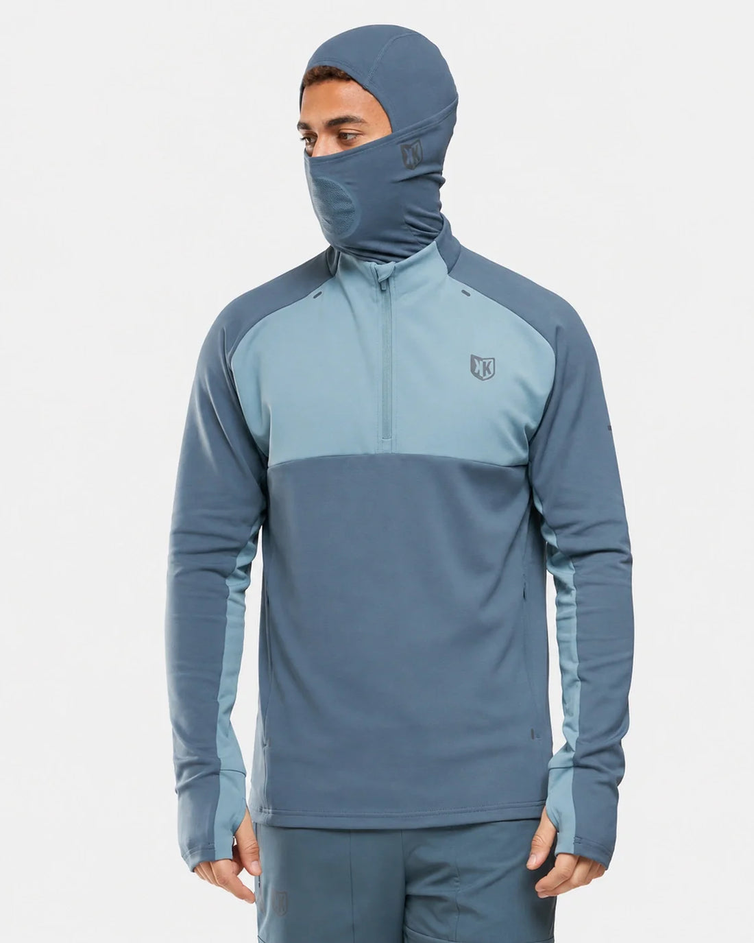 Haut 1/2 Zip FK Rocks II Cagoule Intégrée - Bleu