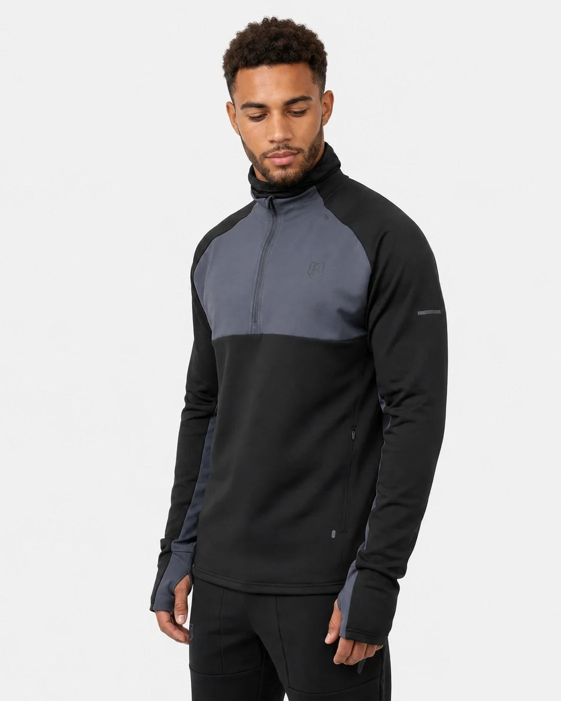 Haut 1/2 Zip FK Rocks II Cagoule Intégrée - Noir/Gris