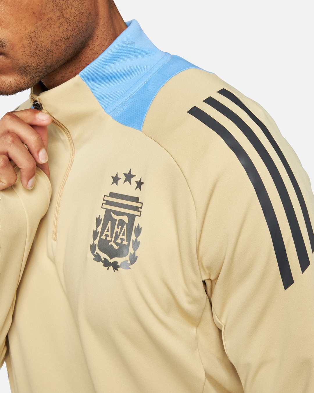 Haut d'entrainement Argentine - Beige/Bleu