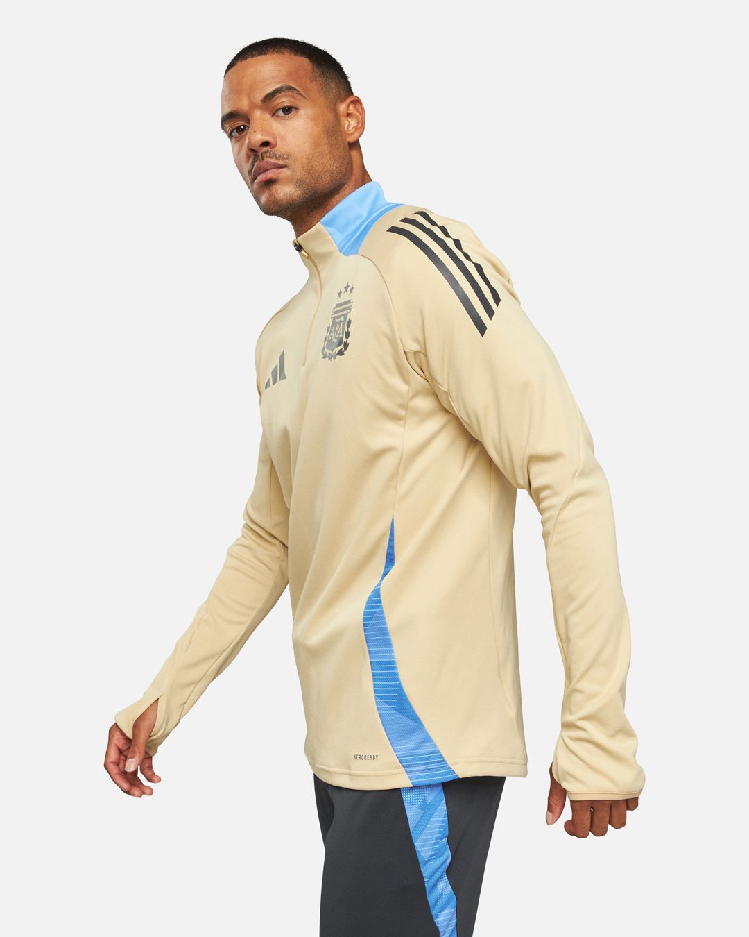 Haut d'entrainement Argentine - Beige/Bleu