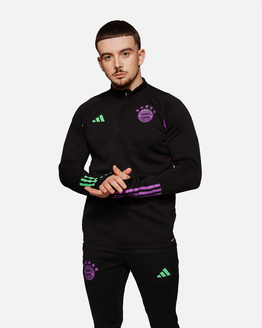 Haut d'entrainement Bayern Munich - Noir/Violet/Vert