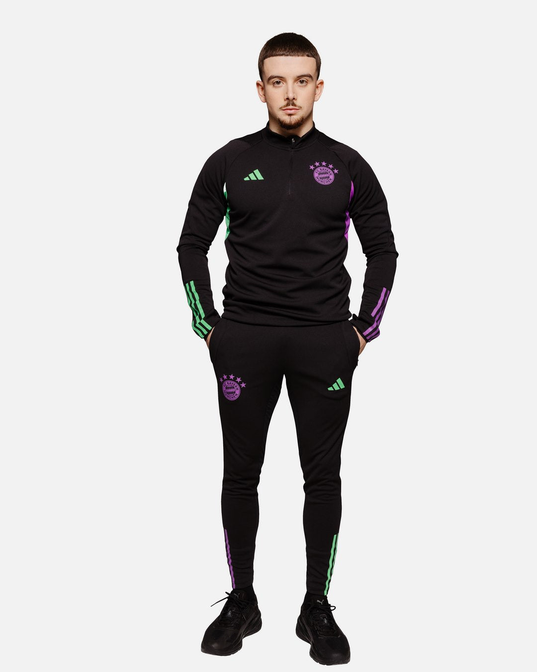 Haut d'entrainement Bayern Munich - Noir/Violet/Vert