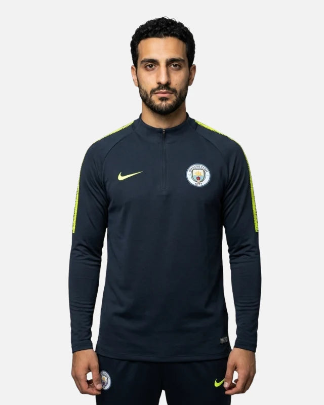 Haut d'entrainement Manchester City - Bleu Obsdienne/Vert - 2018/2019