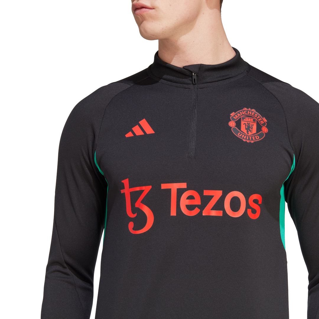 Haut d'entrainement Manchester United - Noir/Rouge/Vert