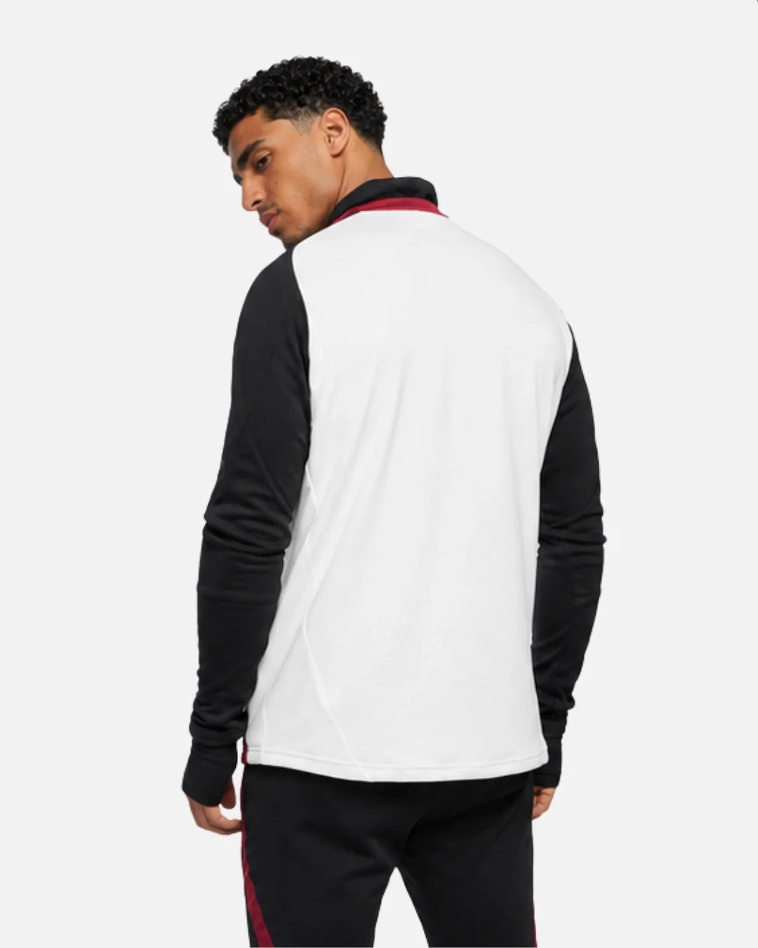 Haut Manchester United 2024/2025 cagoule intégrée - Blanc/Noir/Rouge