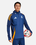 Haut Real Madrid 2024/2025 Cagoule Intégrée - Bleu/Jaune