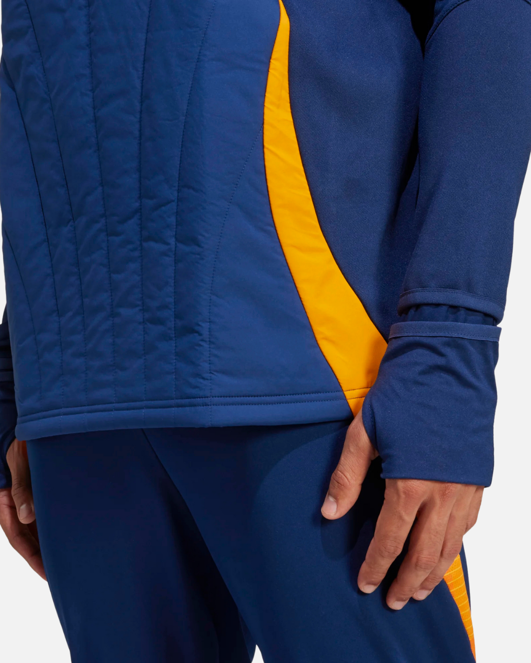 Haut Real Madrid 2024/2025 Cagoule Intégrée - Bleu/Jaune