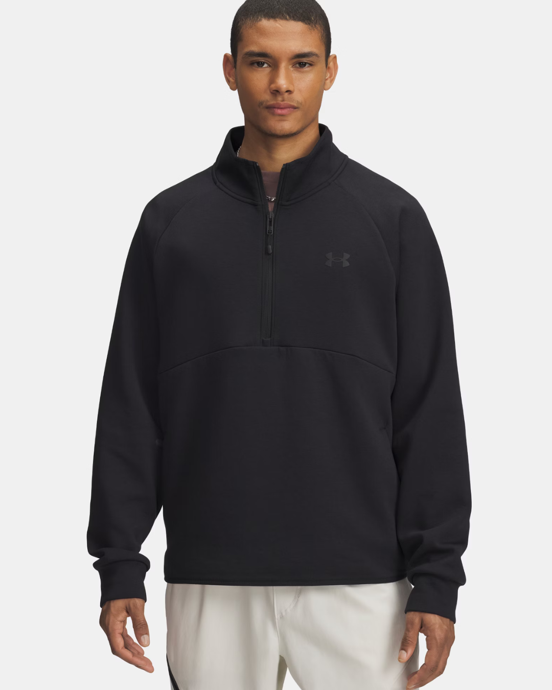 Haut Under Armour 1/2 zip Unstoppable Fleece - Noir