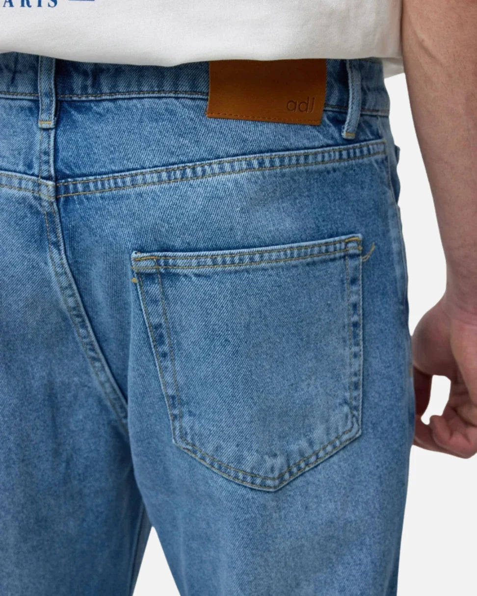 Jean ADJ Gusset Panel Straight Fit - Bleu