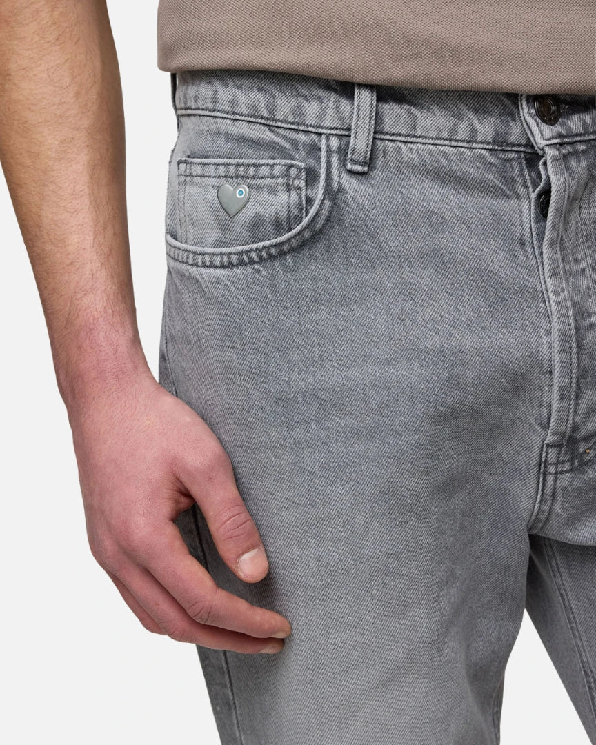 Jean ADJ Gusset Panel Straight Fit - Gris