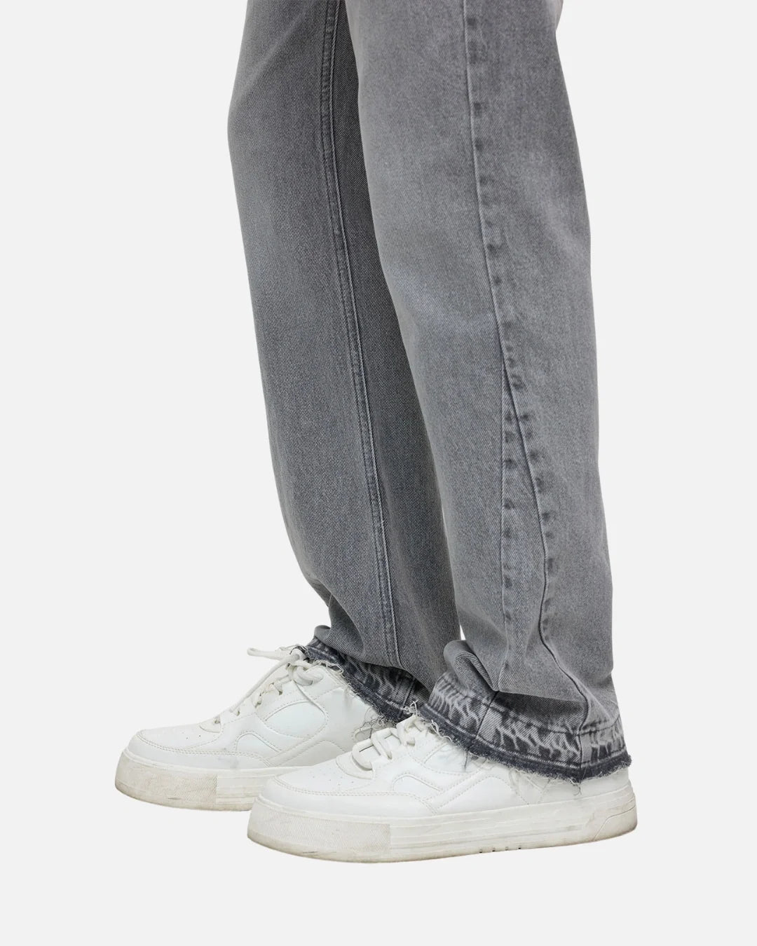 Jean ADJ Gusset Panel Straight Fit - Gris