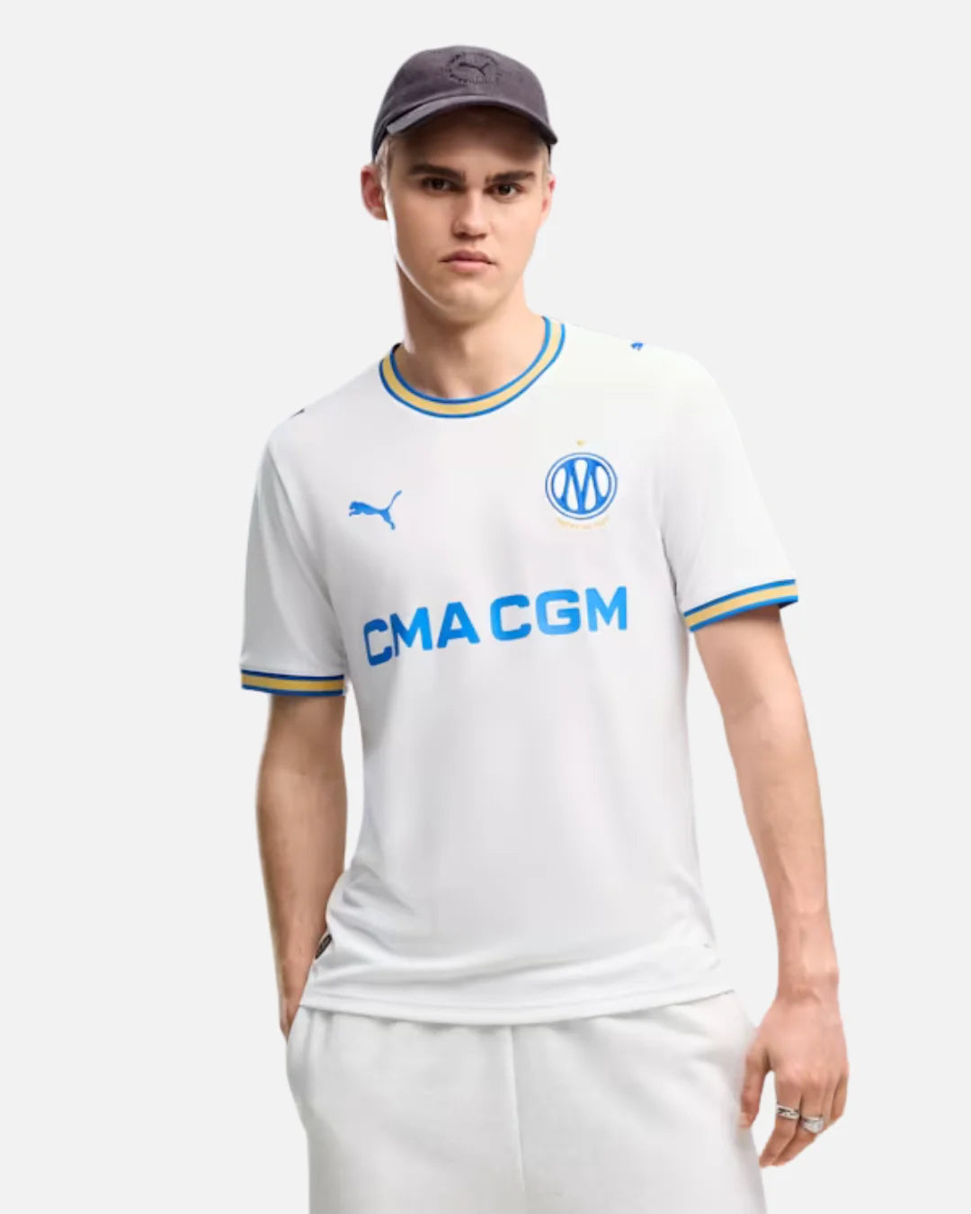 Maillot Domicile OM 2026/2027 - Blanc/Bleu
