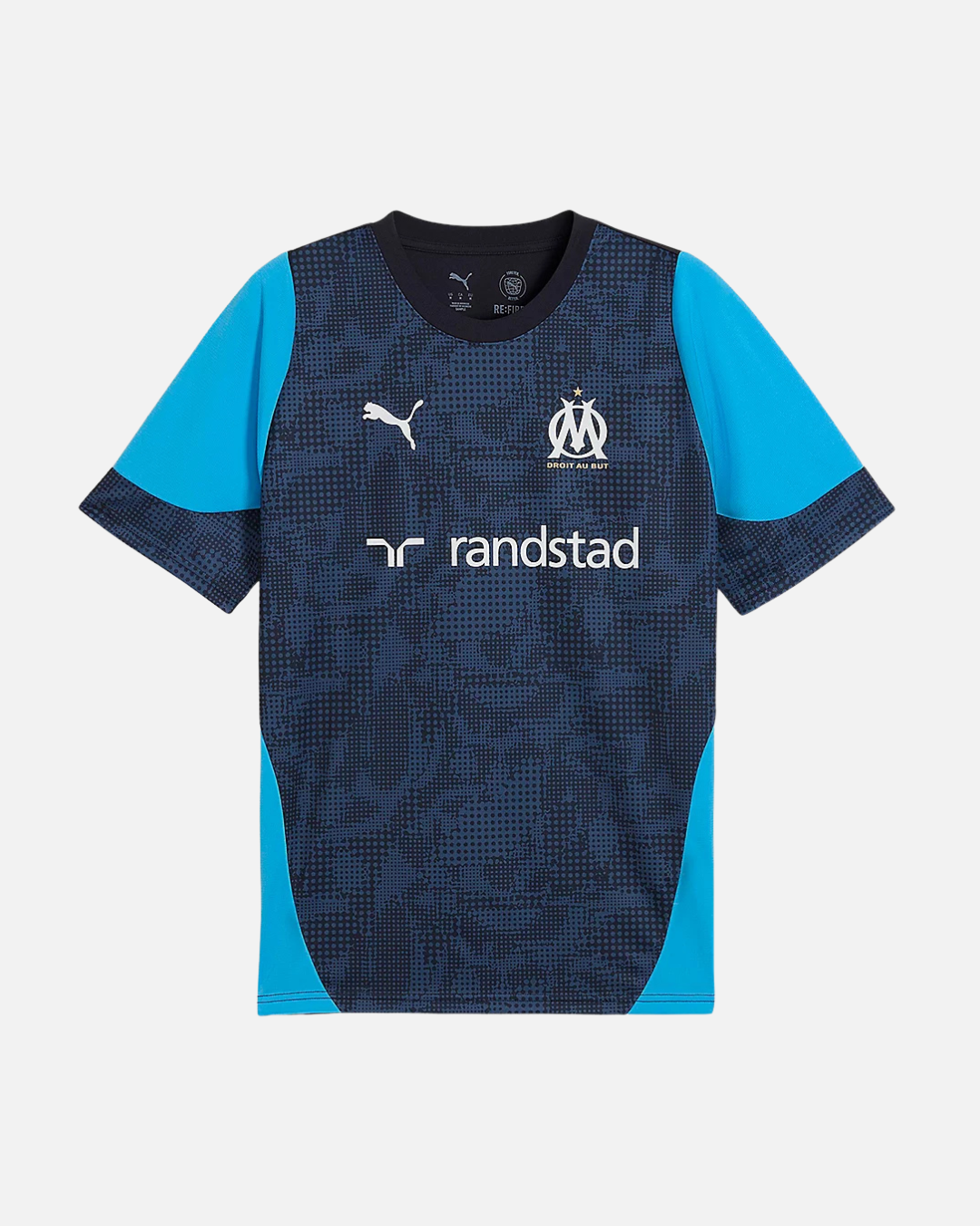 Maillot d'entrainement OM 2025/2026 - Noir/Bleu