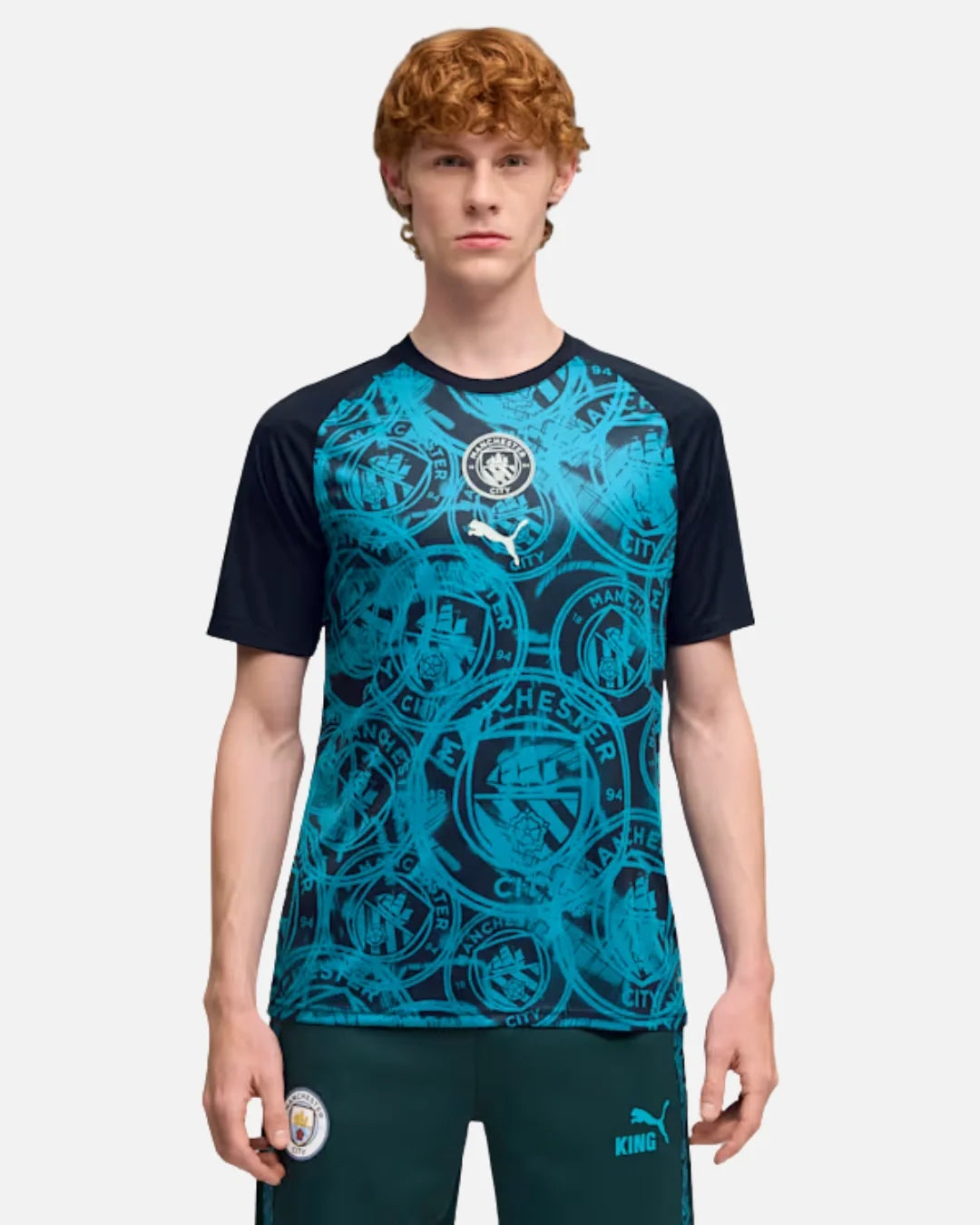 Maillot Pré-Match Manchester City - Bleu/Noir