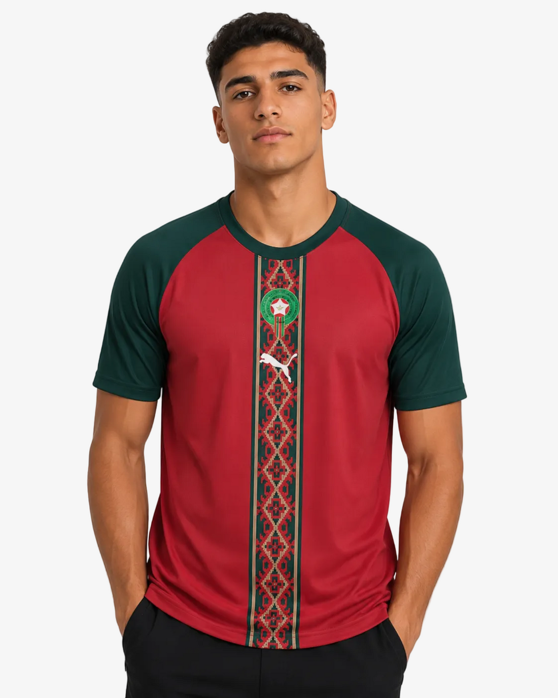 Maillot Pré-Match Maroc Coupe du Monde 2026 - Rouge