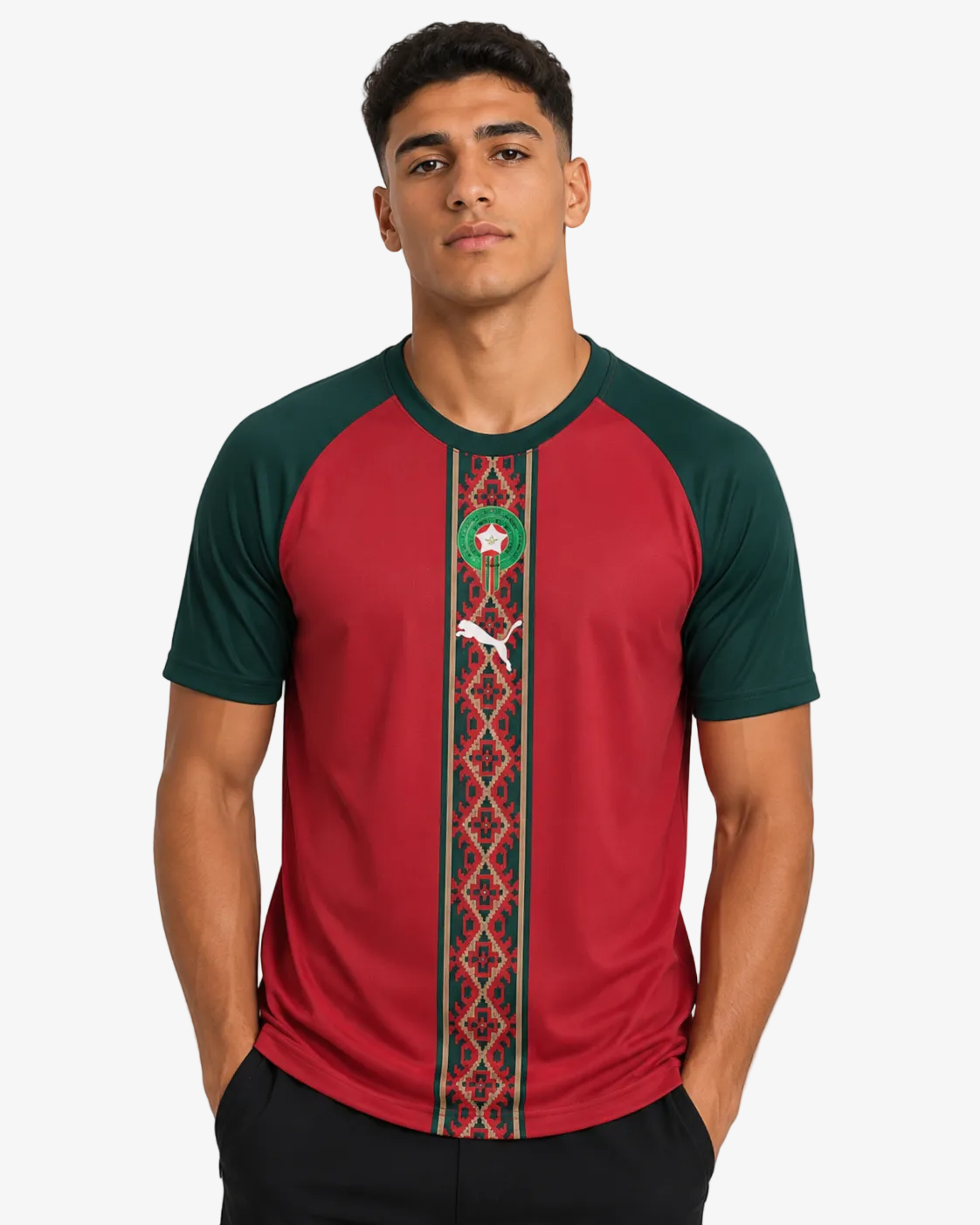 Maillot Pré-Match Maroc Coupe du Monde 2026 - Rouge
