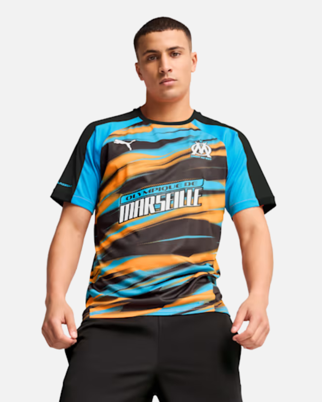 Maillot OM Faster 2024/2025 - Bleu/Orange/Noir