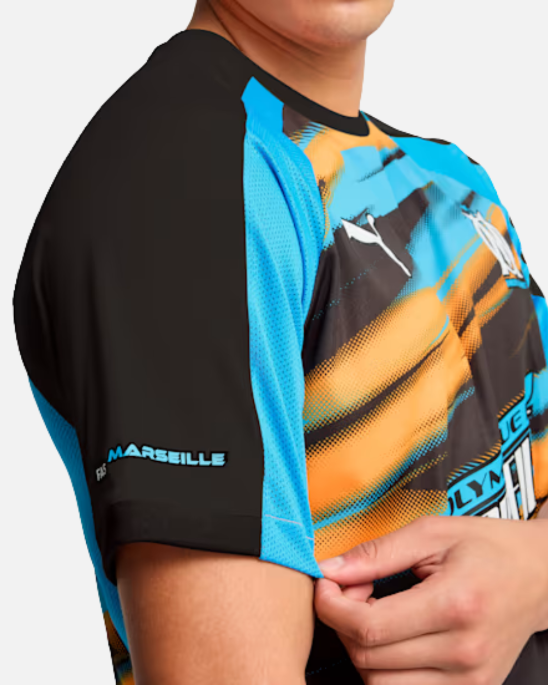 Maillot OM Faster 2024/2025 - Bleu/Orange/Noir