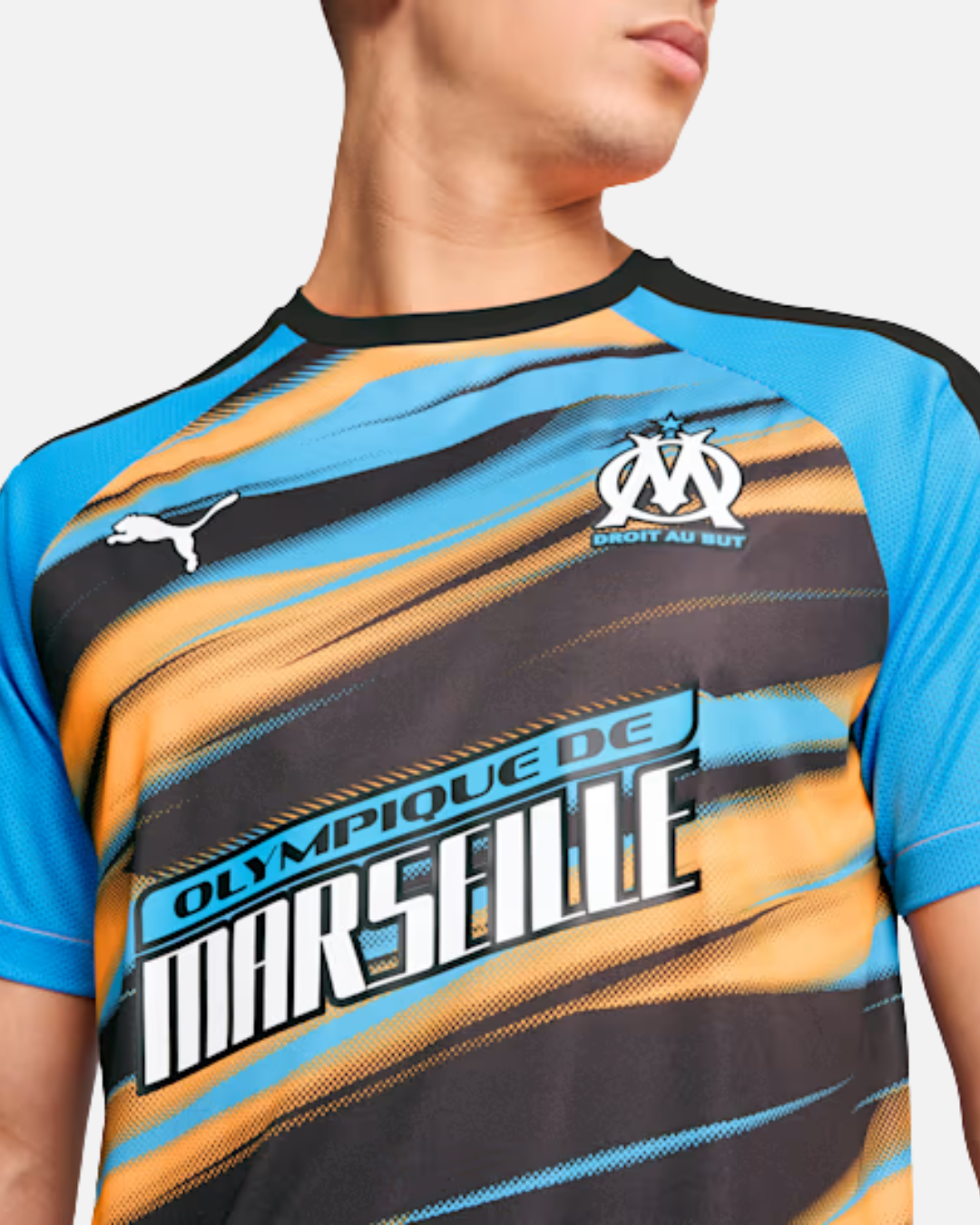 Maillot OM Faster 2024/2025 - Bleu/Orange/Noir